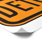 Poster Symbole de la route Detour (Coin)