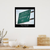 Poster Symbole de la route drôle, sortie de la route Big  (Cuisine)