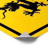 Poster SYMBOLE DE LA ROUTE DU Dragon chinois (Coin)