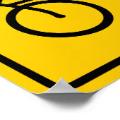 POSTER SYMBOLE DE LA ROUTE DU PARCOURS DE VÉLO (Coin)