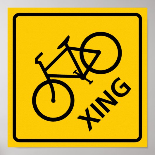 POSTER SYMBOLE DE LA ROUTE DU PARCOURS DE VÉLO (Devant)