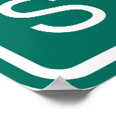 Poster SYMBOLE DE LA ROUTE DU Texas State Line (Coin)