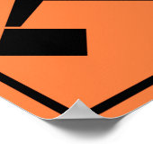 Poster Symbole de la route Flagman (Coin)