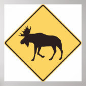 Poster Symbole de la route Moose (Devant)