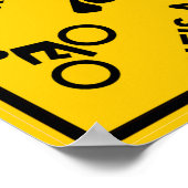 Poster SYMBOLE DE LA ROUTE Pedal Harder (Coin)