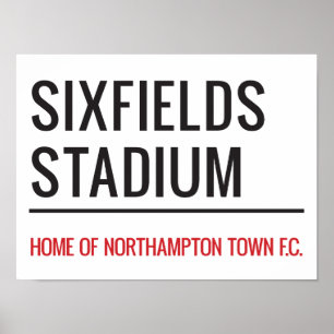Poster Symbole de la rue du Stade Sixfields