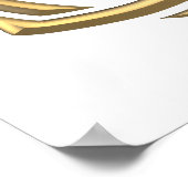 Poster Symbole de la Sainte Trinité "3D" d'or 2 (Coin)