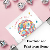 Poster Symbole de la soirée Disco Dancing Queen Invité d'