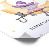 Poster Symbole de la sorcière mignonne d'Halloween (Coin)