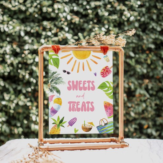 Poster Symbole de la station de dessert Sweets and Care