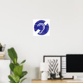 Poster Symbole de la surdité et de la malentendante (Bureau à domicile)