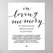 Poster Symbole de la table commémorative Mariage en mémoi (Devant)