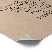 Poster Symbole de la table commémorative Mariage en mémoi (Coin)