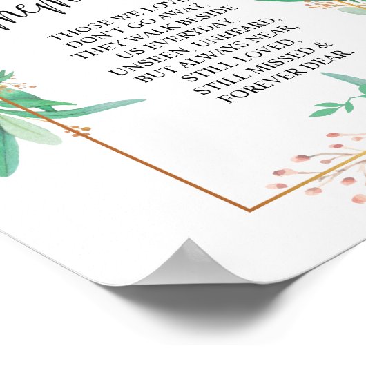 Poster Symbole de la table commémorative Mariage en mémoi (Coin)