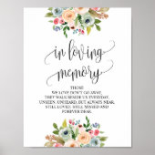 Poster Symbole de la table commémorative Mariage en mémoi (Devant)