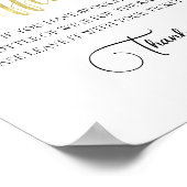 Poster Symbole de la table de bachelorette tropicale (Coin)