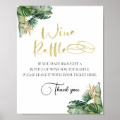 Poster Symbole de la table de bachelorette tropicale (Devant)