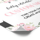 Poster Symbole de la table de fête d'anniversaire de la v (Coin)