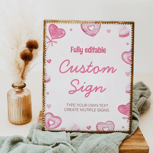 Poster Symbole de la table de fête d'anniversaire de Swee