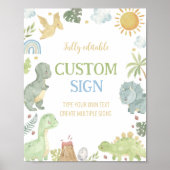 Poster Symbole de la table de fête d'anniversaire des din (Devant)