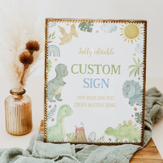 Poster Symbole de la table de fête d'anniversaire des din