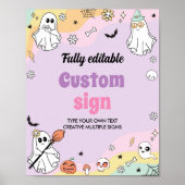 Poster Symbole de la table de fête d'anniversaire super (Devant)