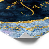 Poster Symbole de la table Marine Blue Gold Foil Agate We (Coin)
