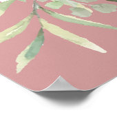 Poster Symbole de la verdure Rose poussiéreuse Photo Célé (Coin)