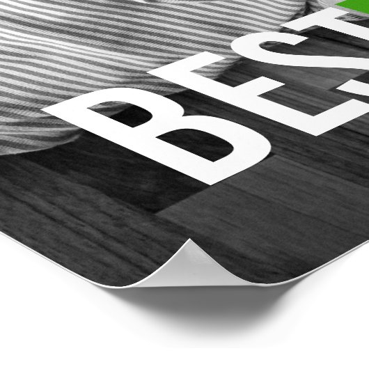 Poster Symbole de l'affiche Best Papa Ever Fête des pères (Coin)