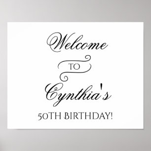 Poster Symbole de l'affiche d'anniversaire de bienvenue