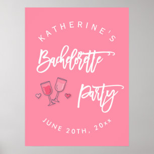 Poster Symbole de l'affiche de la fête de Bachelorette ro