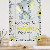 Poster Symbole de l'affiche de l'éléphant jaune (Cuisine)