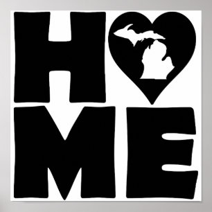 Poster Symbole de l'affiche de l'état du coeur du Michiga