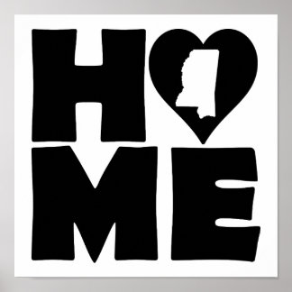 Poster Symbole de l'affiche de l'État du coeur du Mississ