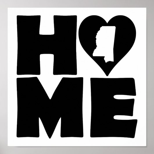 Poster Symbole de l'affiche de l'État du coeur du Mississ (Devant)