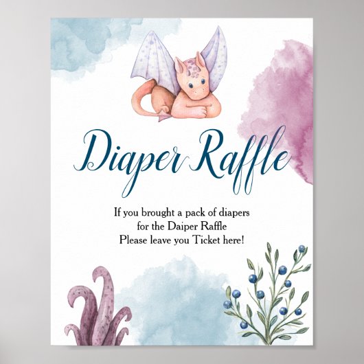 Poster Symbole de l'affiche du Baby shower de dragon (Devant)