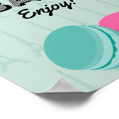 Poster Symbole de l'affiche du bar à sucreries d'annivers (Coin)