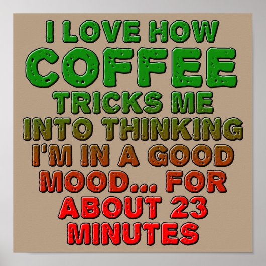 Poster Symbole de l'affiche du café Good Mood Trick Funny (Devant)