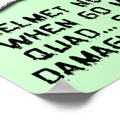 Poster Symbole de l'affiche du casque Cerveau Dégâts Funn (Coin)