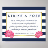 Poster Symbole de l'affiche du stand photo | Navy Stripe  (Devant)