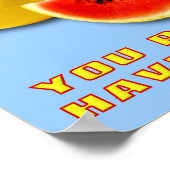 Poster Symbole de l'affiche Dyslexique Melons Funny (Coin)