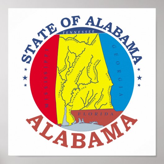 Poster Symbole de l'Alabama (Devant)