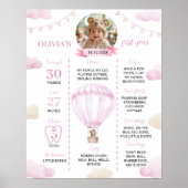 Poster Symbole de l'anniversaire de la fille de ballon à (Devant)