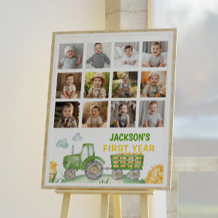 Poster Symbole de l'anniversaire de la photo du Tracteur 