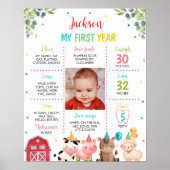 Poster Symbole de l'Anniversaire des animaux de ferme de (Devant)