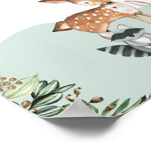 Poster Symbole de l'arbre généalogique en bois vert (Coin)