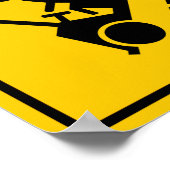 Poster Symbole de l'autoroute de la traversée du panier d (Coin)