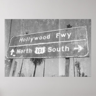Poster Symbole de l'autoroute Hollywood