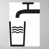Poster Symbole de l'eau du robinet (Devant)