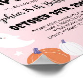 Poster Symbole de l'heure d'anniversaire de la fille rose (Coin)